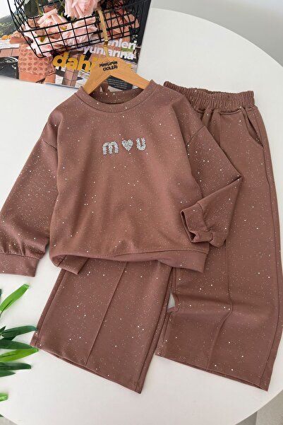 Minigimin Cicileri Heart Stone Detailed Glittered Girls' 2-Piece Set - Light ...
