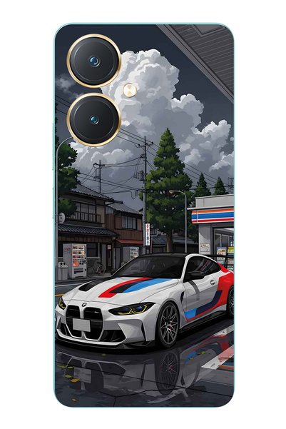 FLAMENKO حافظة هاتف شفافة متوافقة مع نمط BMW من Vivo Y27