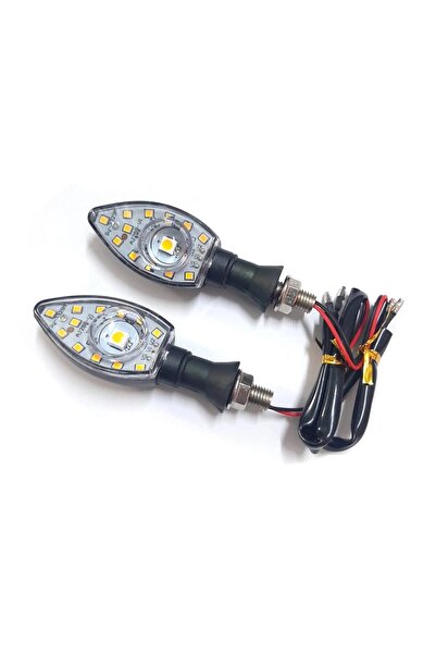 TM Motorcycle Parts Set 2 Semnalizari LED Universale Moto si Scuter, 12V, Pri...