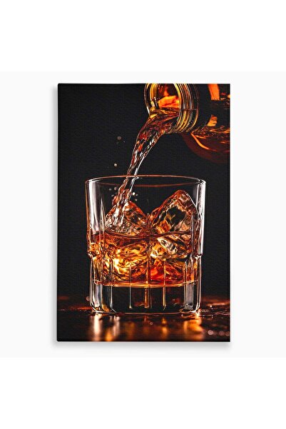 Luxcanva Tablou Canvas Cascada de Whiskey 70x100 cm pe Sasiu Lemn Whisky Paha...