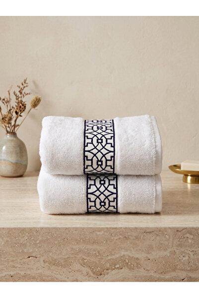 Dantela Bold Set of 2 Embroidered Hand Towels 50X90 cm