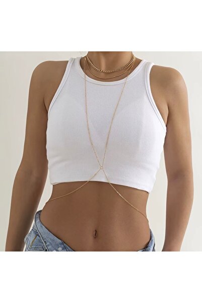 derokas Set of 3 Steel Body Chain 2 Piece Necklace Set