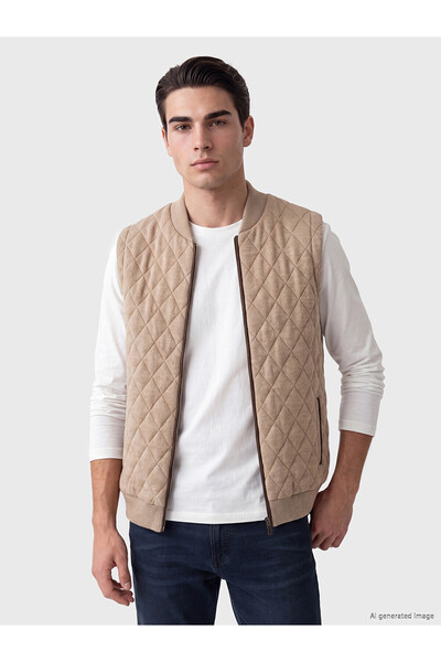 LC Waikiki Lcwaikiki Classic Beige Regular Fit College Collar Men's Knitwear ...