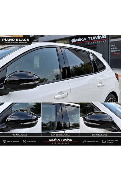 şimika tuning tuningmarketim Piona Black Glossy Black Post Covering 20X50 cm ...