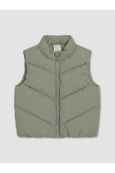 LC Waikiki Lcw Baby Khaki High Collar Baby Boy Vest