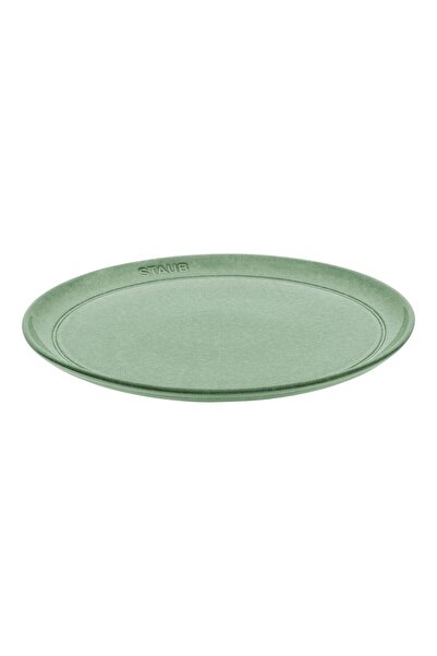 STAUB Dining Line Shallow Ceramic Plate 26cm Sage Green