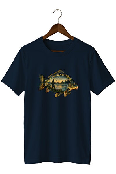 The Baski Tricou unisex cu imprimeu pește crap din colecția Widi – Tricou cu ...