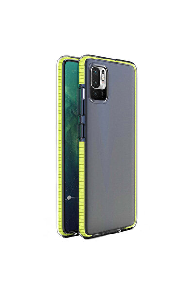 HQ WEAR Husă cu ramă colorată pentru Xiaomi Redmi Note 10 5G/Poco M3 Pro, Galben