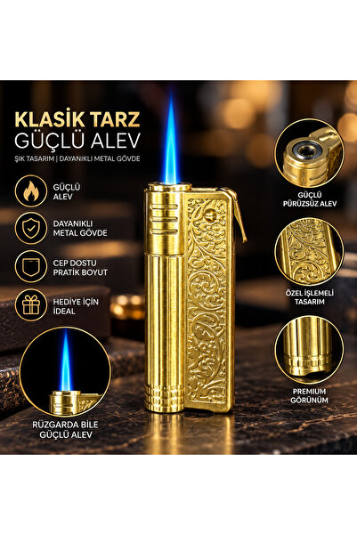 AZİMKARTİCARET 🔥 ESKİ MUHTAR ÇAKMAĞI MODELİ – IZGARALI METAL ÇAKMAK | NOSTAL...