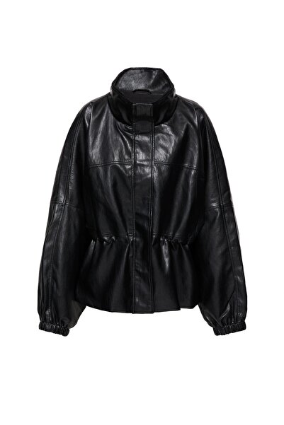 Pull & Bear Dik yaka suni deri ceket
