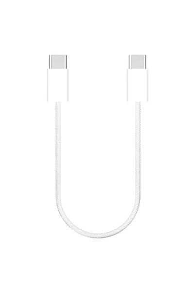 Sunix Cablu USB-C scurt 60W 30cm textil Premium SCIP19 Alb