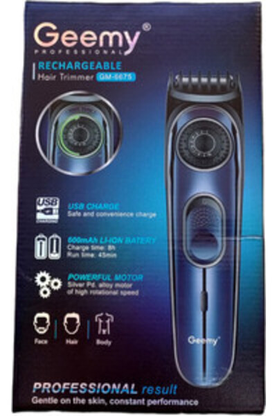 Geemy GM-6675 Trimmer 45 min Runtime 10 Length Settings