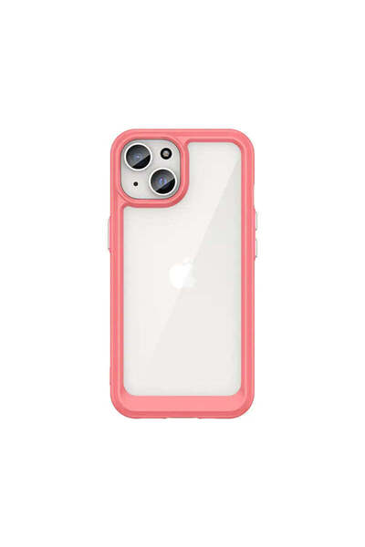 HQ WEAR HQWear Husă cu cadru flexibil Outer Space pentru iPhone 15 Plus, Roșu