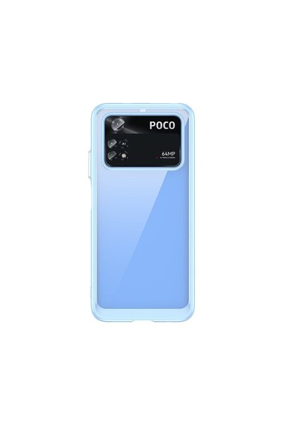 HQ WEAR Husă Outer Space pentru Xiaomi Poco M4 Pro cu ramă flexibilă, albastră