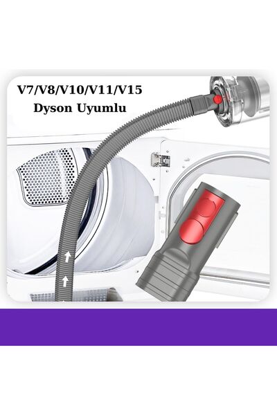 Dyson V7/V8/V10/V11/V15 Uyumlu Kurutma Makinesi Hortumu-Gri
