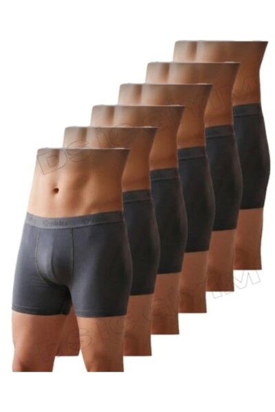 Yıldız Çamaşır 38 Men's Modal Lycra Smoked Boxer 6 Pieces