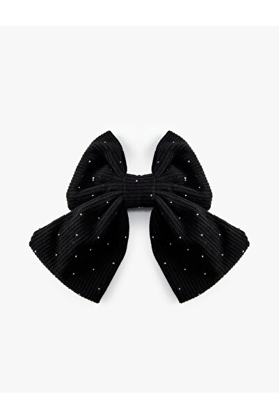 Koton Velvet Bow Buckle with Pearl Detail
