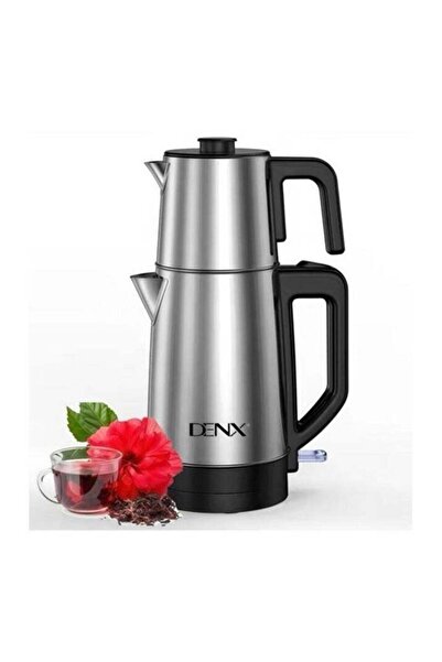 Generic غلاية كهربائية مزدوجة وطقم صانع شاي من دينكس بسعة 2.2 لتر وغلاية شاي ...