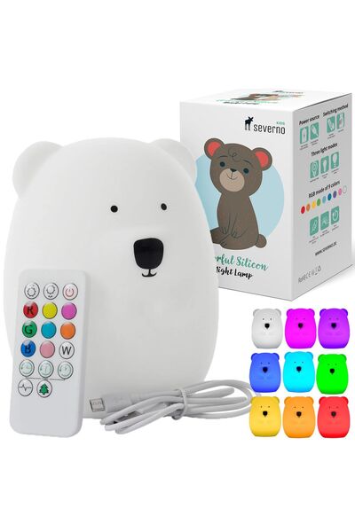 Other Lampă de veghe ursuleț din silicon pentru copii LED USB + Telecomandă