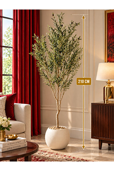Generic Brand Artificial Zaitone Tree 21OCM Height With White Decorative Pot ...