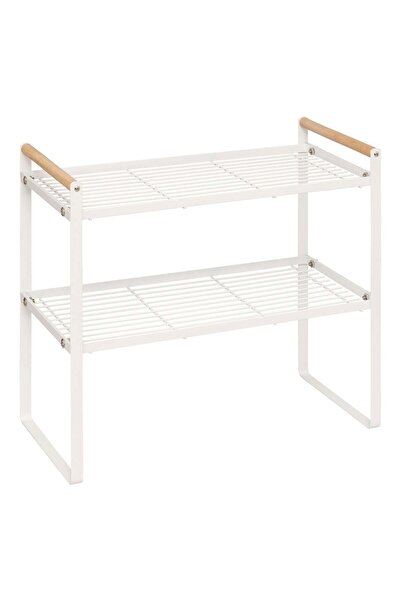 FİVE Raft metalic cu 2 polițe, alb, L 42 x D 21 x H 37.5 cm