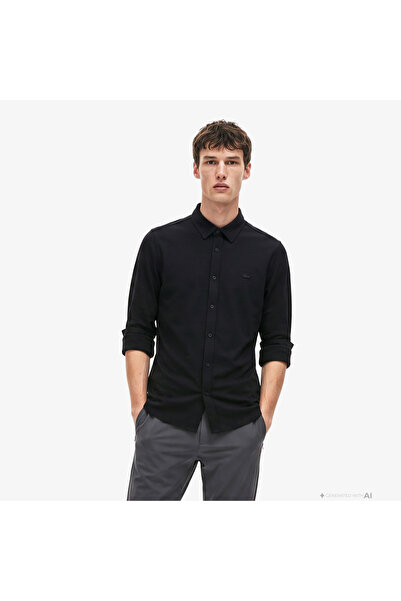 Lacoste Erkek Slim Fit Siyah Gömlek