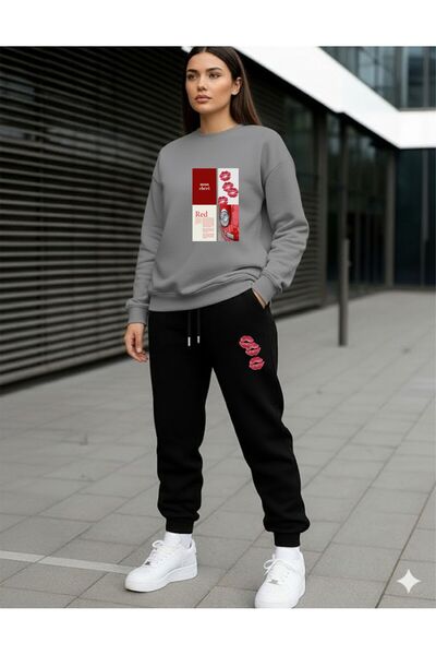 x-compass life Women's Unisex Oversize Sweatshirt Tracksuit Set Winter Sweats...