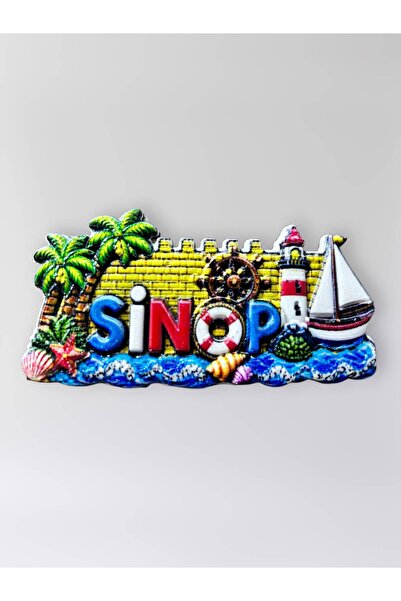 Mundy SİNOP Polyester Kabartmalı Magnet 8,5x4 cm Şehir Magneti Dekoratif Hedi...