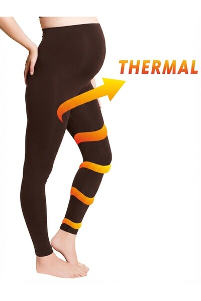 Dore Çorap Women's Maternity Thermal Tights Socks - Brown