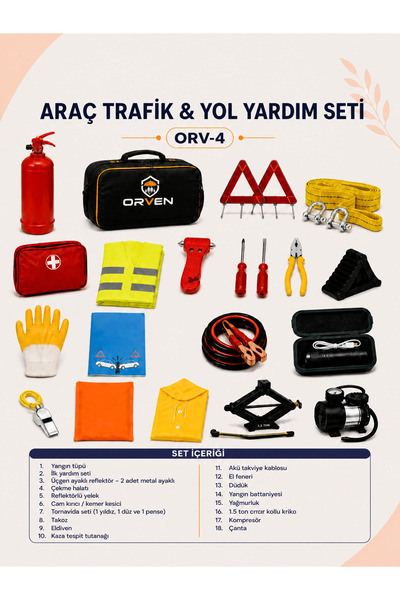 ARAÇ TRAFİK VE YOL YARDIM SETİ