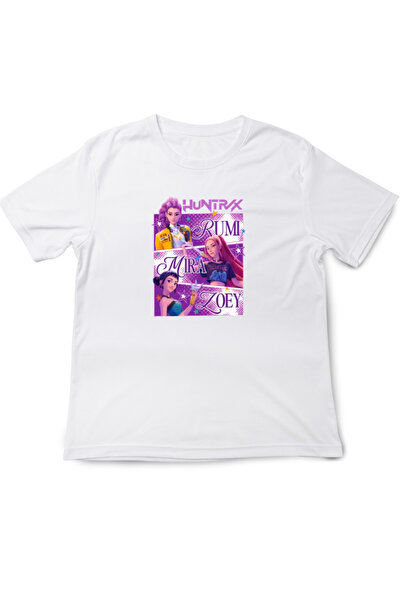 OEM Tricou pentru copii K Pop Demon Huntrix, 9-10 ani, alb, ilustrație originală
