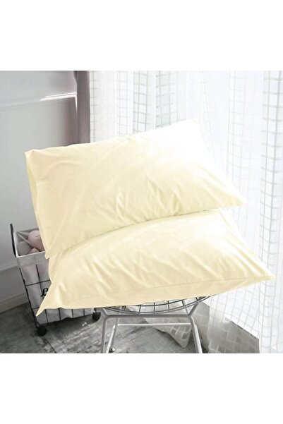 COM LIVING HOUSE Set de 2 fețe de pernă, COM LIVING HOUSE, bumbac ranforce, crem, 40x60cm