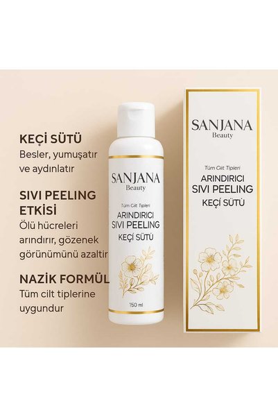 SANJANA 3 Pcs Beauty Goat Milk Peeling 125 Ml, Purifies Dead Skin and Dirt