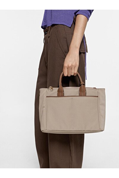 PARFOIS Kadın Charm'lı Teknik Kumaş Tote Çanta