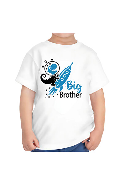 OEM Tricou alb amuzant, cadou Big Brother pentru fratele mai mare, 3-4 ani