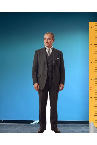 Dakik Maket Adam Mustafa Kemal Atatürk Takım Elbiseli 174 cm Tam Boy Ayaklı M...