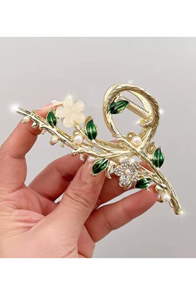 Rapunzel Accessories Buğday Saç Tokası Büyük Tutamak Klipsi Zarif Metal Manda...
