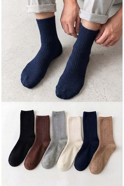 Dore Çorap Men's Natural Fiber Comfortable Flexible Socks - Navy Blue