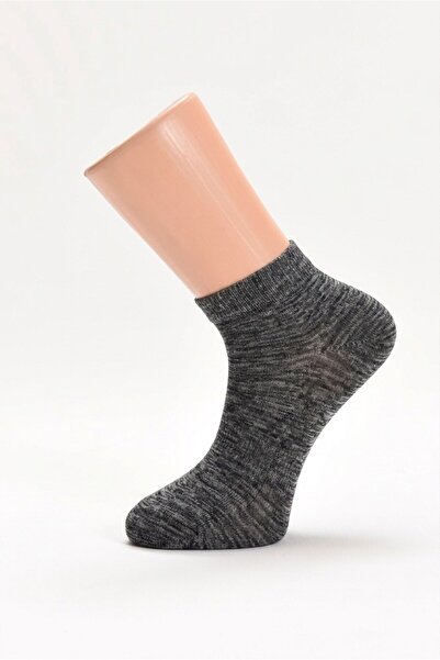 Dore Çorap Men's Natural Fiber Booties Socks - Muline Gray