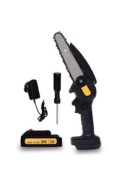 Tradeo 21V 500W Cordless Electric Chain Saw, Portable Mini Chainsaw with Rech...