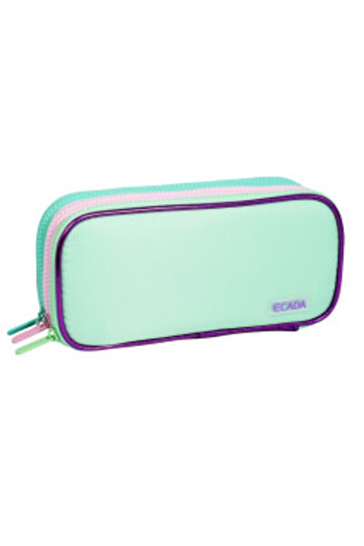Ecada PENAR ETUI CU 3 FERMOARE 78406T, TURCOAZ CU DETALII CONTRASTANTE