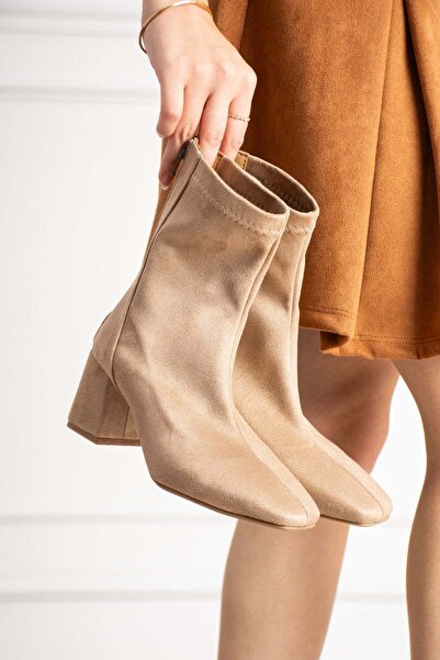 dabab shoes LARA Γυναικεία μποτάκια με φερμουάρ, από βιζόν, σουέντ, ελαστικά,...