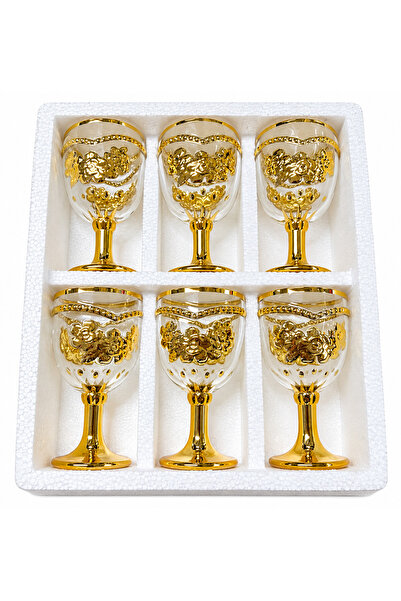 OEM Set 6 Pahare cu Picior din Sticlă 6,5 x 13 cm