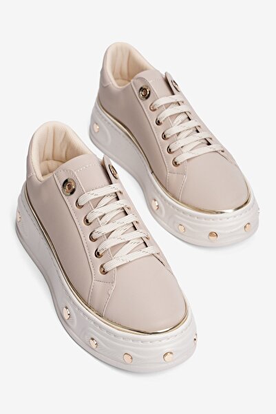 Mubiano Pantofi sport din nubuck pentru femei, cu talpă groasă, cu șireturi, ...