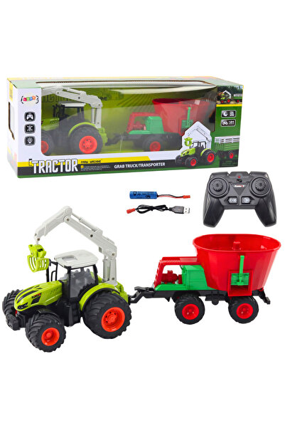LEAN Tractor agricol telecomandat 2.4G cu semănătoare și graifer rotativ
