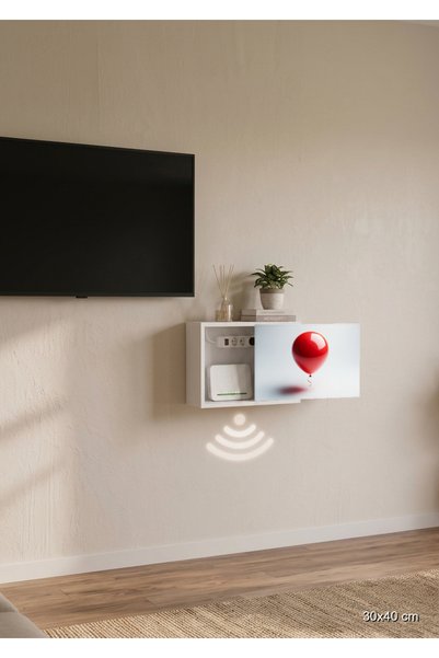 wudie Renkli Estetik Masif Ahşap Sürgülü Kapaklı Wifi Gizleme Kutusu Priz Kap...