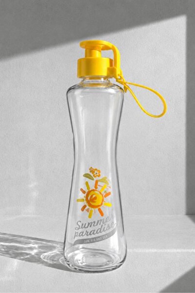 Sarina Glass Sarina Desenli Cam Su Matarası 750 cc