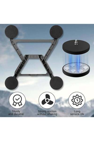 Generic Foldable Suction Cup Stand for Starlink Mini, X-Frame Design