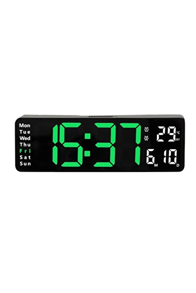 OEM YANYXR Ceas de perete digital LED mare, cu afișaj temperatură, dată, zi, ...