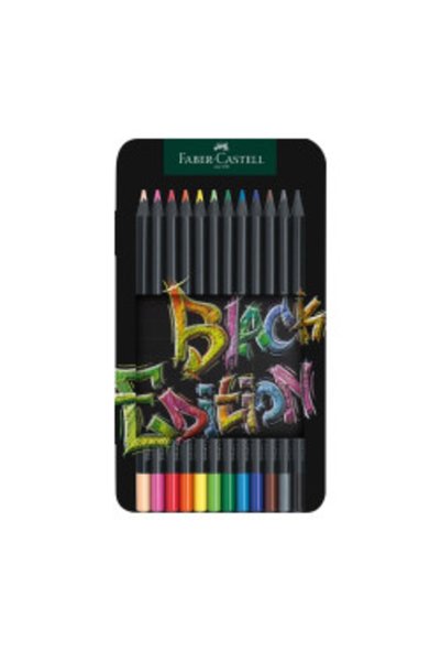 Faber Castell Creioane colorate Faber-Castell 12 culori Ediție Neagră Cutie m...